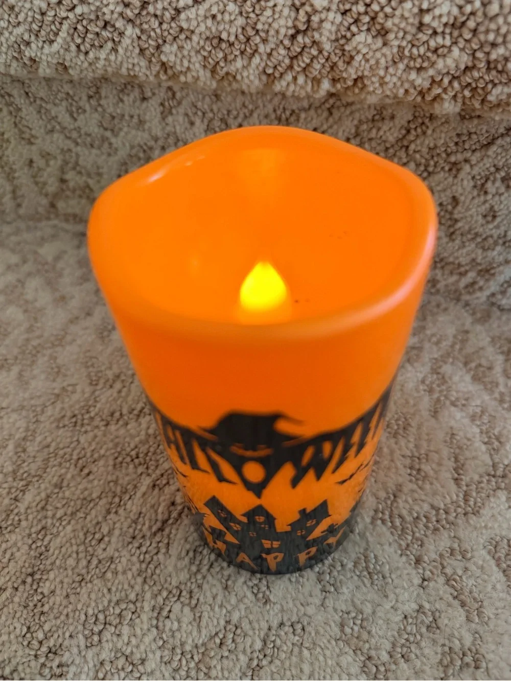 Set of 6 Halloween Orange LED Decorative Candle - Brand Unspecified